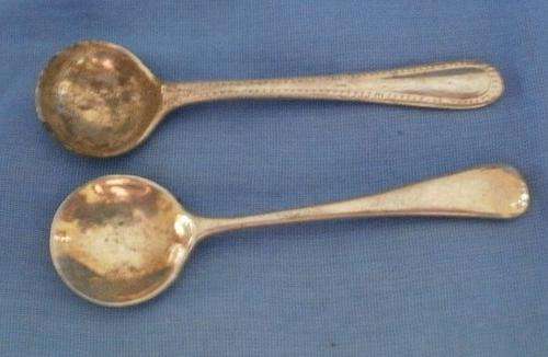TWO MOSTERD SPOONS