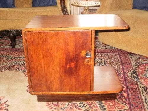 SMALL OAK BEDSIDE CUPBOARD ***UNUSUAL***