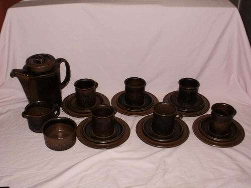 ARABIA WARTSILA FINLAND 1971 - 1975, 21 PIECE COFFEE SET**WEEKEND SPECIAL***