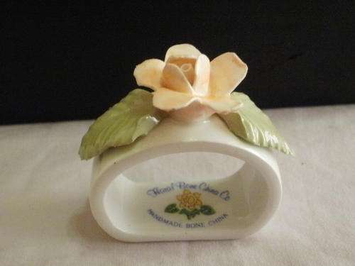 SET X6 SERVIET RINGS(BOXED), FLORAL BONE CHINA CO