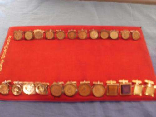 JOBLOT COIN CUFF LINKS & OTHER, (12 PAIR)