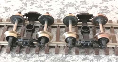 Bogie set with metal wheels (HO)