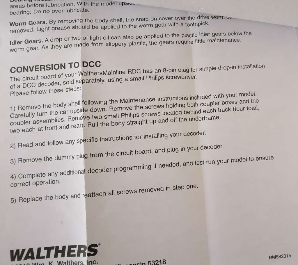 HO Budd RDC locomotive