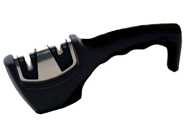 Double ceramic and carbide stone-knife sharpener