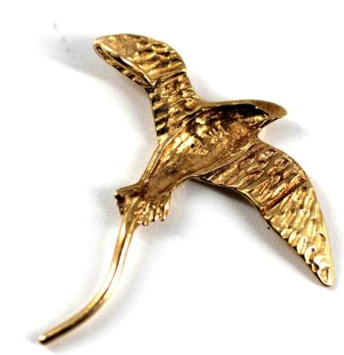 14CT YELLOW GOLD SWALLOW BIRD