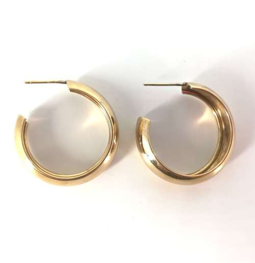 9CT YELLOW GOLD HOOP EARRINGS