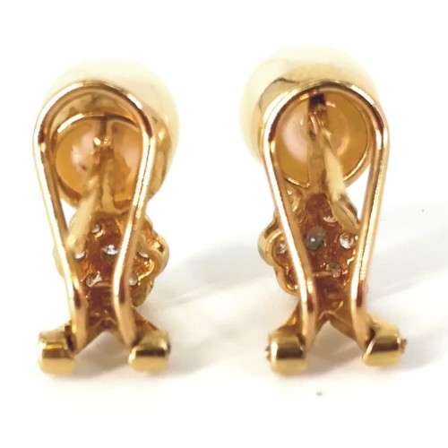 14 CT WHITE GOLD PEARL EARRINGS