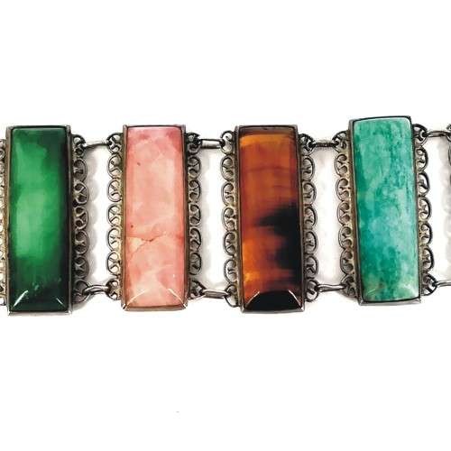 SILVER GEM STONE BRACELET