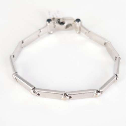 9ct White Gold Mens Bracelet