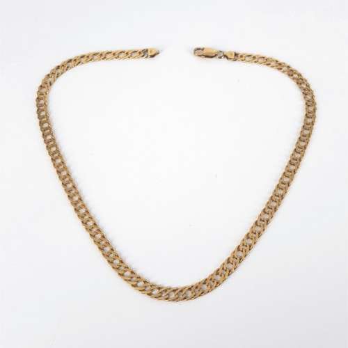 9ct Yellow Gold Double Curb Link Chain