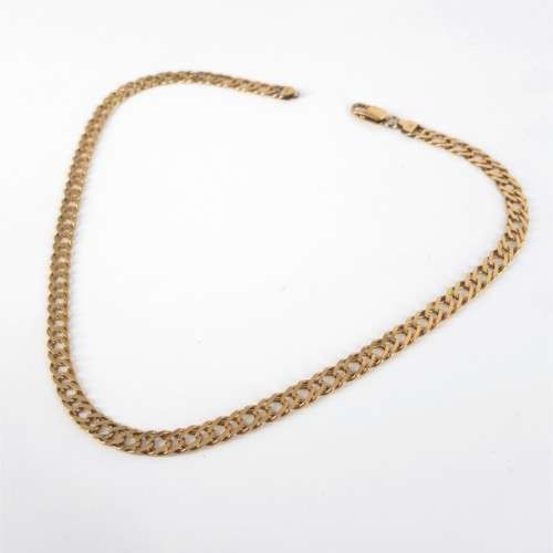 9ct Yellow Gold Double Curb Link Chain