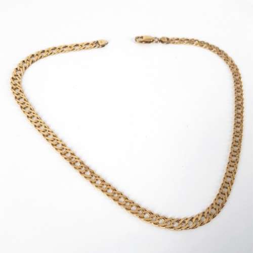 9ct Yellow Gold Double Curb Link Chain