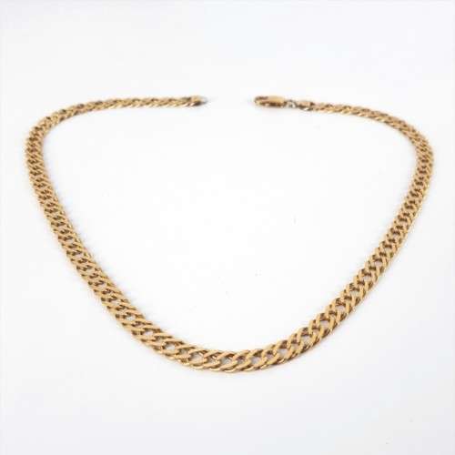 9ct Yellow Gold Double Curb Link Chain