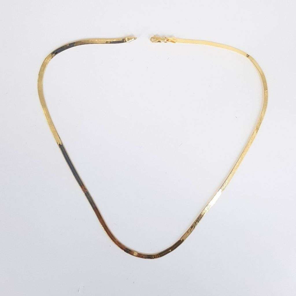 14CT YELLOW GOLD HERRINGBONE LINK CHAIN
