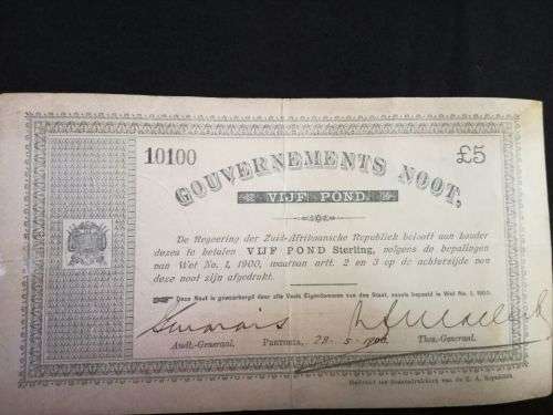 1900  Gouvernements noot Vijf POND