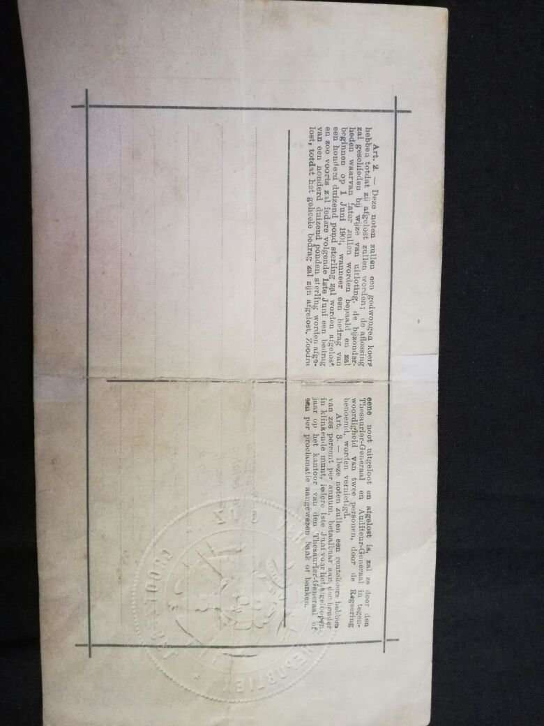 1900  Gouvernements noot Vijf POND