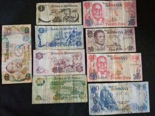 9 x Botswana Note