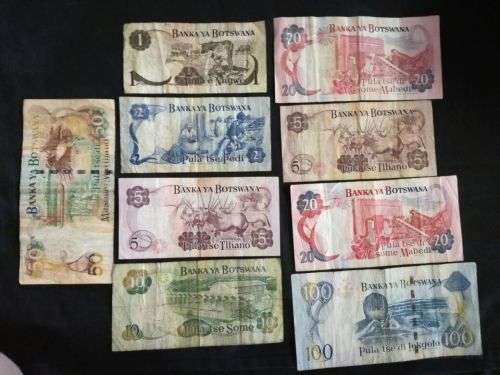 9 x Botswana Note