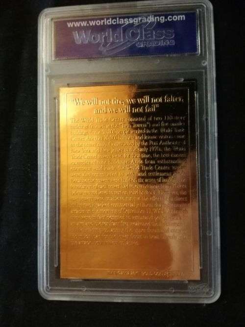 2002 23kt gold collectibles america's heroes world trade center9/11 WCG 10 GEM-MT