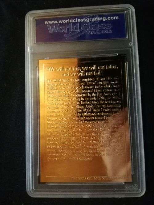 2002 World trade Centre 9/11 10 Year Anniv 23kt gold collectibles WCG 10 Gem-MT