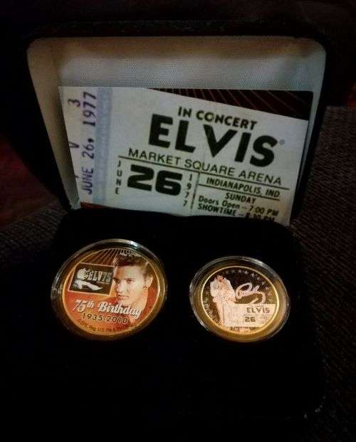 Elvis Presley 75 th Birthday, JFK Kennedy Half Dollar