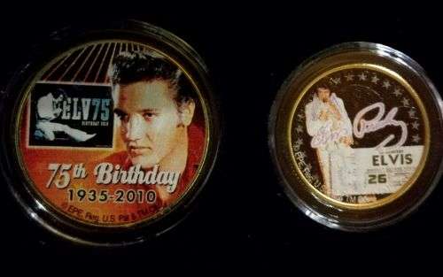 Elvis Presley 75 th Birthday, JFK Kennedy Half Dollar