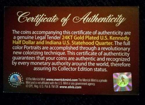 Elvis Presley 75 th Birthday, JFK Kennedy Half Dollar