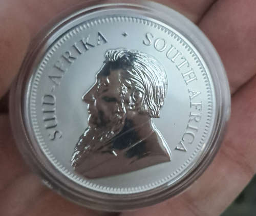 2017 1oz Fine Silver Krugerrand Premium Unc  50th Anniversary