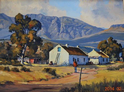 Ted Hoefsloot Titled "Cotages at Northern Paarl"