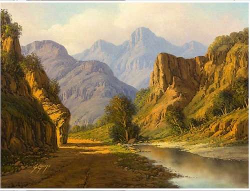 Gawie Cronje "Landscape" Oil on Board