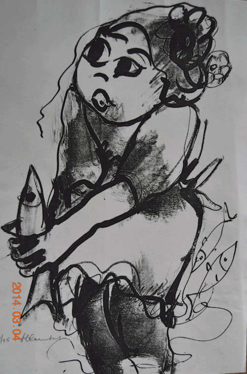 Frans Claerhout  `A Series of five limited edition hand signed `photo Litho`s numbered 1/25`