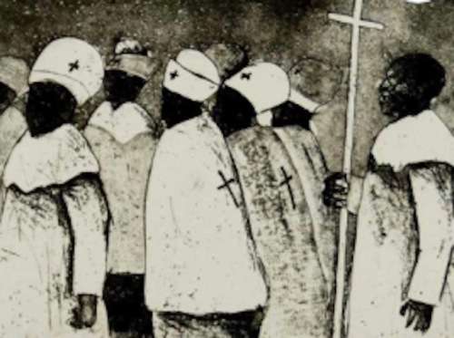 Sam  Nhlengethwa "Night Vigil" Natalspruit