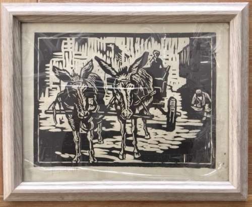 Greqoire Boonzaier `DONKEY CART` Signed in Pencil