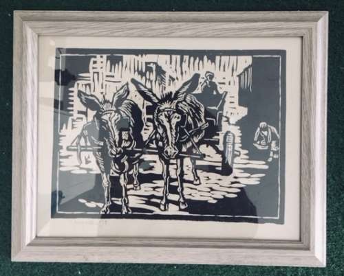 Greqoire Boonzaier `DONKEY CART` Signed in Pencil