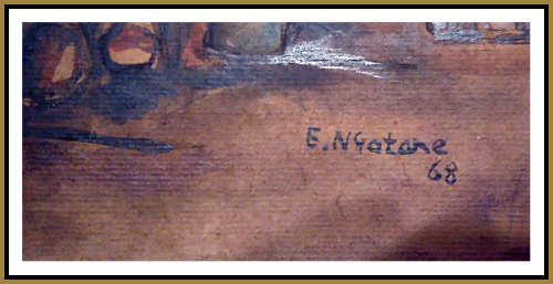 Ephraim Ngatane `Neighbor in Orlando` Water Colour on Board