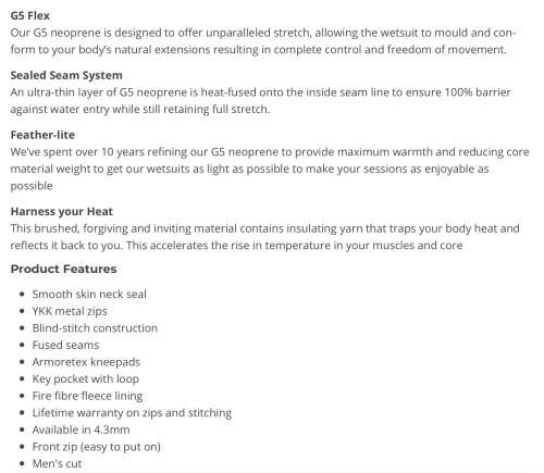 DREVKO  Mens Wet Suit Extra Large 4.3MM Brand New