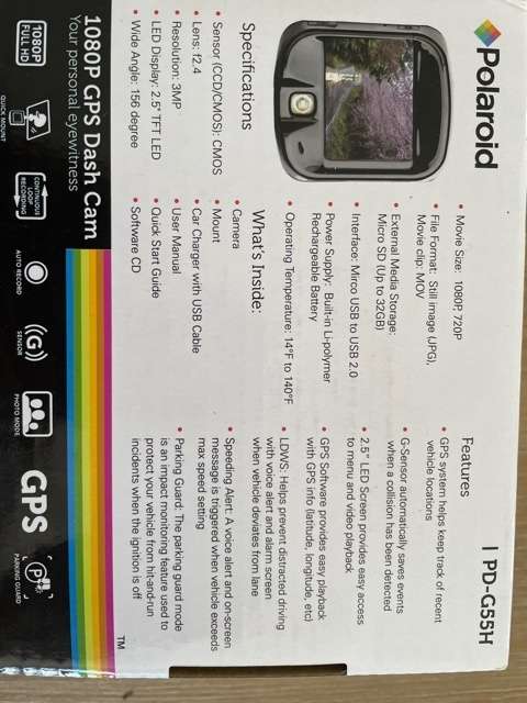 Polaroid PD-G55H 1080 GPS Dash Cam