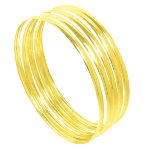 ###### 9CT GOLD BANGLES 4MM AND 6MM SET ######