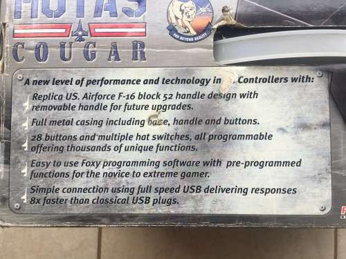 Thrustmaster Hotas Couger PC Flight Set.