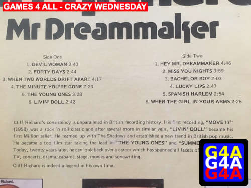 CLiff Richard Mr Dreammaker (ST)