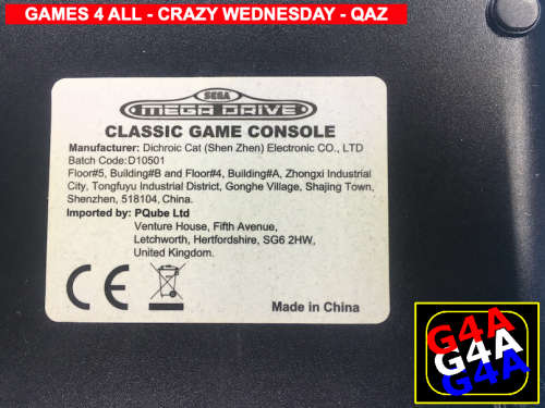 CRAZY WEDNESDAY - Mega Drive Classic Game Console  - QAZ