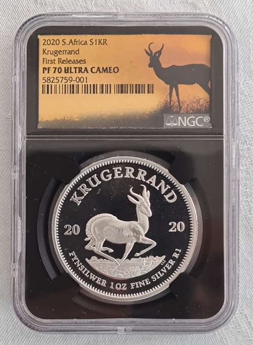 2020 SILVER KRUGERRAND NGC PF70 ULTRA CAMEO