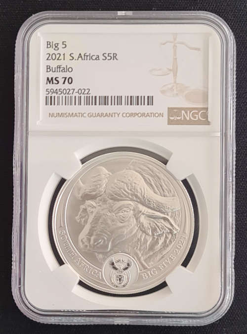 2021 BIG 5 BUFFALO SILVER R5 NGC MS70