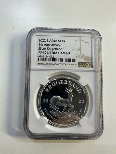 2022 SILVER KRUGERRAND 1oz NGC PF69 ULTRA CAMEO