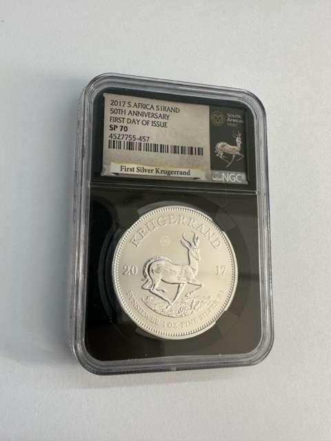 2017 SILVER KRUGERRAND 1oz NGC SP70 FIRST DAY OF ISSUE