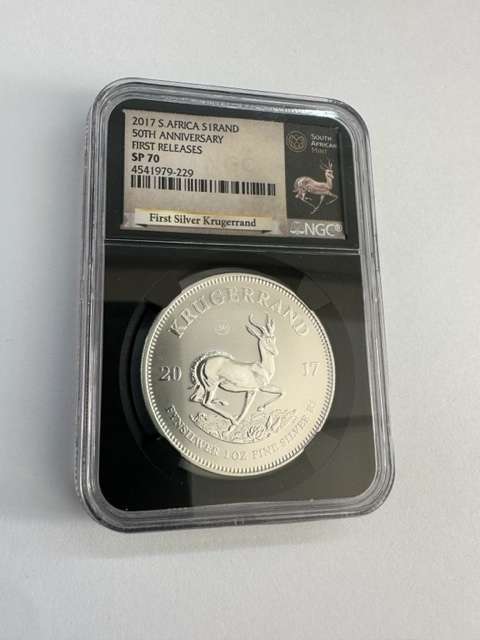 2017 SILVER KRUGERRAND 1oz NGC SP70 FIRST RELEASES