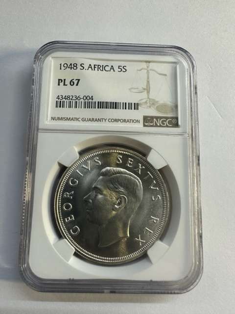 1948 5 Shilling NGC PL67
