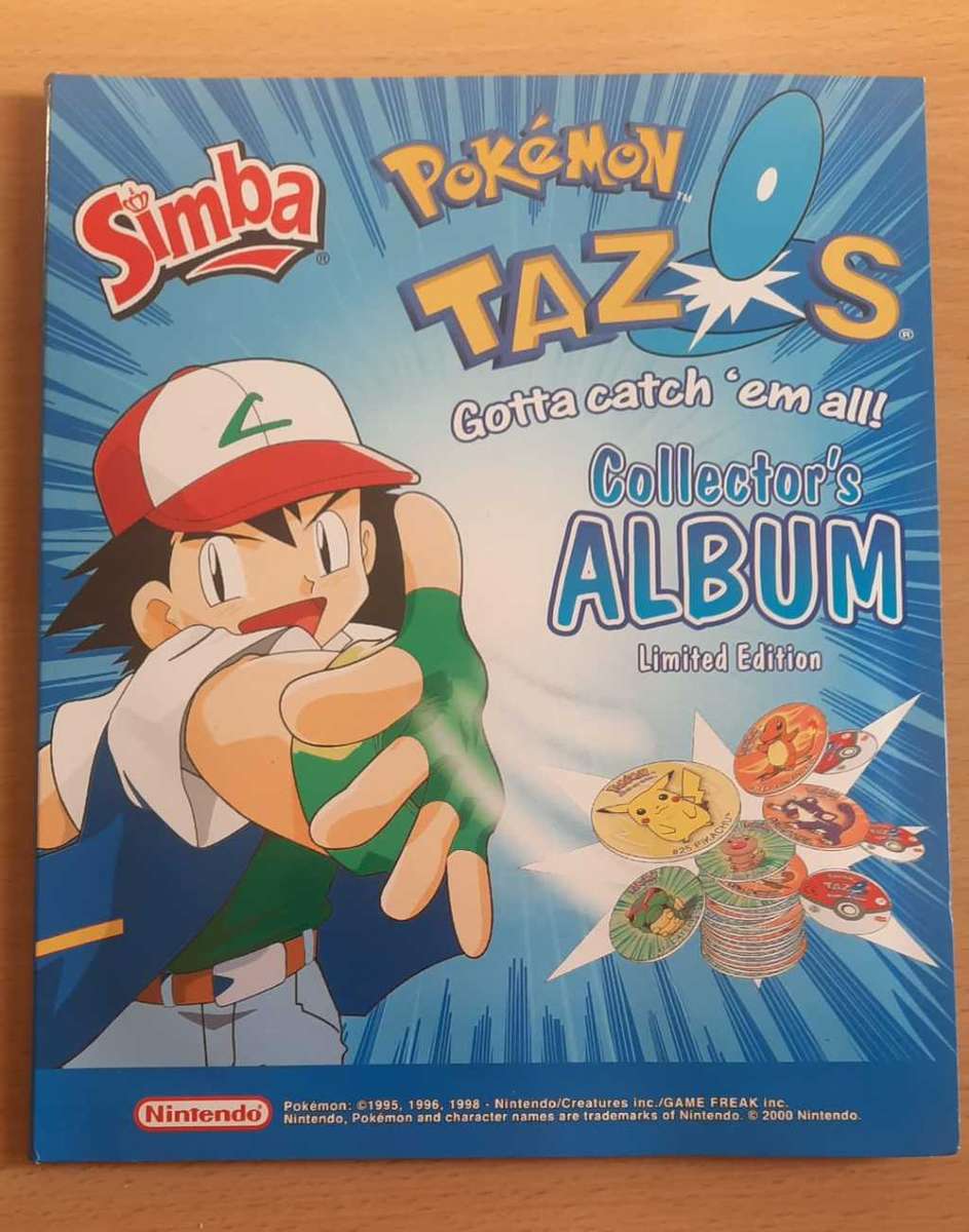 Pokémon Tazos Collector's Album with 30 Tazos
