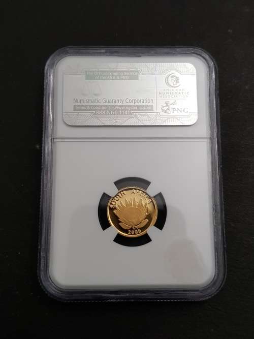 ###2008 Protea Gandhi PF69 Gold 1/10th oz Coin### 2nd finest known