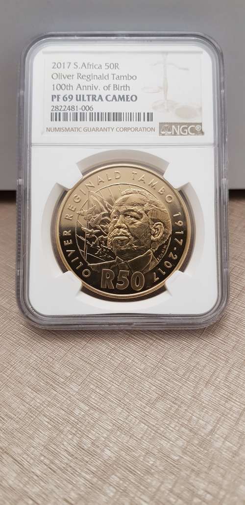 ###Oliver Tambo PF69 Bronze 1oz Coin ### R1 start